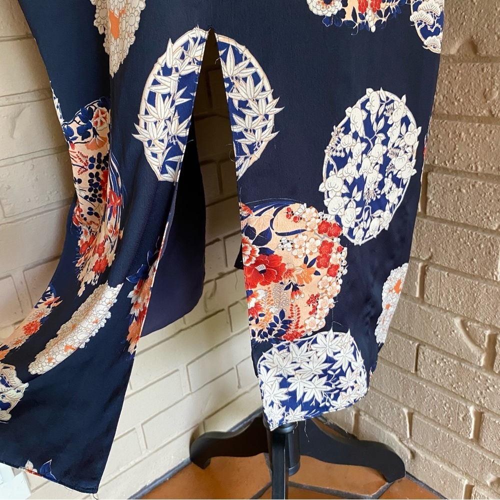 TRF Outerwear Zara Kimono Jacket Women S M Floral Duster Boho Artsy Japanese - Picture 8 of 12
